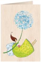 Opakowanie Karnet drewniany C6 + koperta Dmuchawiec