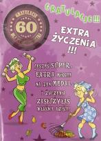 Opakowanie Karnet Party naklejany B6 + koperta Urodziny 60 wzór nr 03 (opakowanie 2 sztuki)