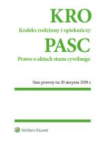 Okładka książki Kodeks rodzinny i opiekuńczy Prawo o aktach stanu cywilnego