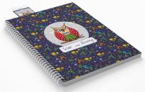 Opakowanie Kołonotatnik ozdobny Sowa B5 80 stron kratka z zakładką