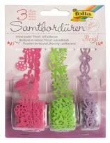 Opakowanie Koronki welurowe samoprzylepne Kwiaty mix kolorów