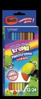 Okładka książki Kredki 12/24 kol.18 cm. pudełko+temperówka standard