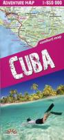 Okładka książki Kuba (Cuba) adventure map laminowana mapa samochodowa 1:650 000