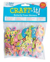Opakowanie Naklejki piankowe Motylki 102 sztuk mix kolorów