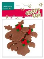 Opakowanie Ozdoba dekoracyjna filc renifery 4el