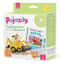 Okładka książki Pojazdy Książeczka i cztery układanki Puzzle dla malucha