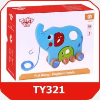 Opakowanie Rodzina słoni do ciągnięcia