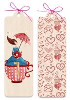 Opakowanie Zakładka drewniana Kobieta w filiżance