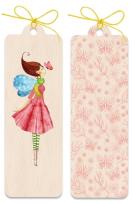 Opakowanie Zakładka drewniana Kobieta z motylem