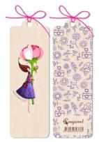 Okładka książki Zakładka drewniana Róża