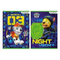 Opakowanie Zeszyt A5 w trzy linie kolorowe 16 kartek Psi Patrol 20 sztuk mix