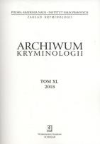 Opakowanie Archiwum kryminologii Tom XL 2018