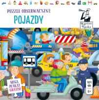 Okładka książki Kapitan Nauka. Puzzle obserwacyjne. Pojazdy 6+
