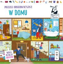 Okładka książki Kapitan Nauka. Puzzle obserwacyjne. W domu 4+