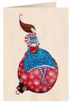 Opakowanie Karnet drewniany C6 + koperta Święta Kobieta