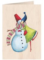 Opakowanie Karnet drewniany C6 + koperta Święta Kobieta