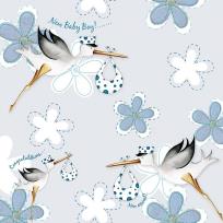 Opakowanie Karnet Swarovski kwadrat PF12 Narodziny bociany