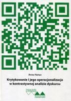 Okładka książki Krytykowanie i jego operacjonalizacja w kontrastywnej analizie dyskursu