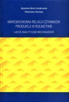 Okładka książki Mikroekonomia relacji czynników produkcji w...