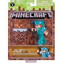 Opakowanie Minecraft - figutka Alex w diamentowej zbroi