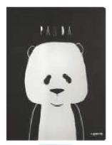 Opakowanie Notes A4/46K Czarny z Pandą