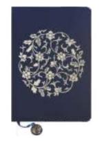 Opakowanie Notes A5/144K Granatowy Białe Kwiaty w Kuli