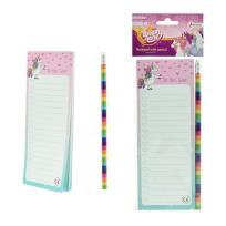 Opakowanie Notes Unicorn z tęczowym ołówkiem