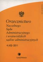 Opakowanie Orzecznictwo Naczelnego Sądu Administracyjnego i wojewódzkich sądów administracyjnych 4/2011