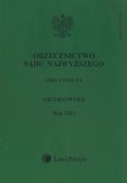 Opakowanie Orzecznictwo Sądu Najwyższego Izba Cywilna Skorowidz Rok 2011