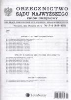 Opakowanie Orzecznictwo Sądu Najwyższego zbiór urzędowy 5-6/2013