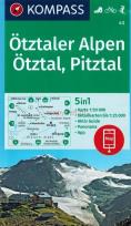 Okładka książki Otztaler Alpen, Otztal, Pitztal 1 50 000 KOMPASS