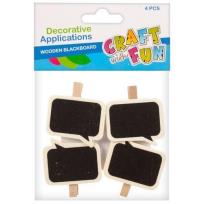 Opakowanie Ozdoba dekoracyjna drewniana tabliczki 4szt