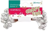 Opakowanie Ozdoba Jagody srebrne  20 szt. BN