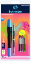 Opakowanie Pióro kulkowe SCHNEIDER Breeze NEON M niebieskie/czarne + 5 x kartridż blister