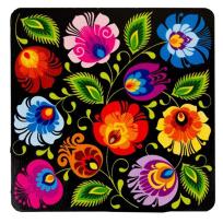 Opakowanie Podkładka drewniana - łowicka czarne tło FOLKSTAR