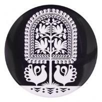 Opakowanie Przypinka duża - leluje kurpiowskie czarne 58 mm