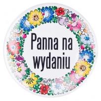 Opakowanie Przypinka duża - Panna na wydaniu opolska 58 mm