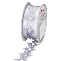 Opakowanie Wstążka 1mx25mm Ażur srebrna