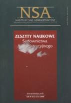 Opakowanie Zeszyty Naukowe Sądownictwa Administracyjnego  2008/02