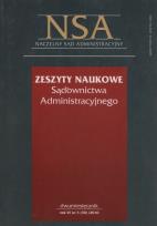 Opakowanie Zeszyty Naukowe Sądownictwa Administracyjnego  2010/03
