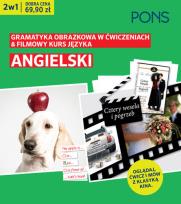 Okładka książki Gramatyka obrazkowa w ćwiczeniach i film Kurs Angielski Pak2