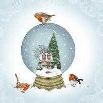 Opakowanie Karnet Swarovski kwadrat CL2310 Święta Domek