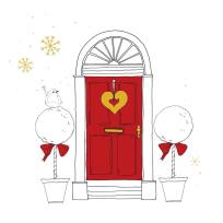 Opakowanie Karnet Swarovski kwadrat CL3204 Święta Drzwi