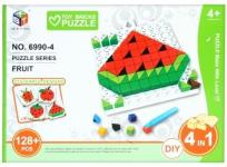 Opakowanie Klocki mozaika 128el owoce