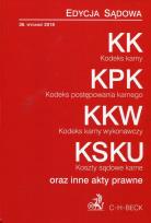 Okładka książki Kodeks karny Kodeks postępowania karnego Kodeks karny wykonawczy Koszty sądowe karne oraz inne akty prawne