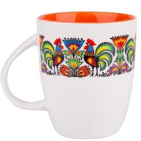 Opakowanie Kubek Marysia - wianek koguty pomarańczowy