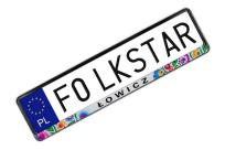 Opakowanie Nakładka na tablicę rejestracyjną - Łowicz biała