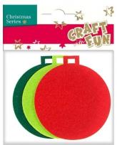 Opakowanie Ozdoba dekoracyjna filc bombka 3el