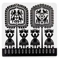 Opakowanie Podkładka drewniana - kurpiowska białe tło