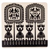 Opakowanie Podkładka drewniana - kurpiowska eko tło FOLKSATR